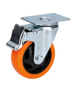 Rodaja de PVC giratoria con freno de 2 1/2 in Surtek