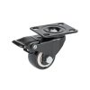 Rodaja de PVC negro giratoria con freno 2-1/2 in Surtek