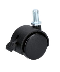 Rodaja tipo yoyo de espiga con rosca y freno de 40 mm Surtek