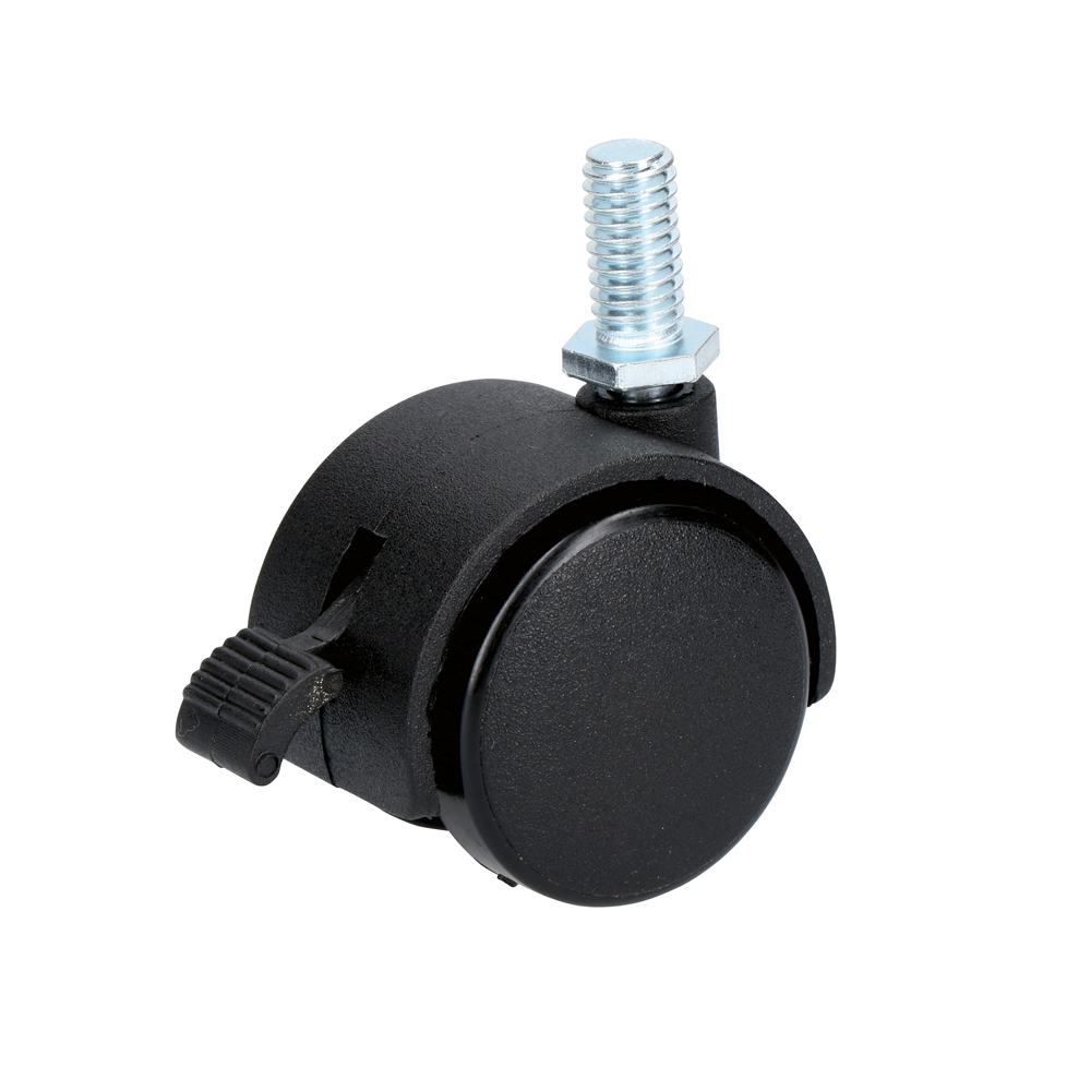 Rodaja tipo yoyo de espiga con rosca y freno de 50 mm Surtek