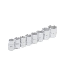 Juego de 8 dados métricos 3/8 in 6 puntas en riel Urrea