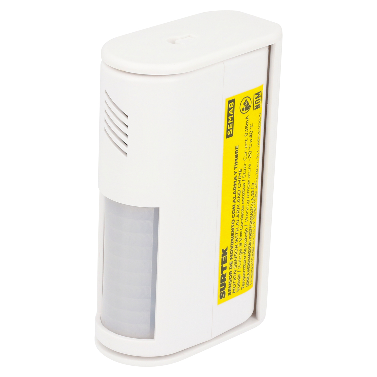 Sensor de movimiento con alarm a, 8 m