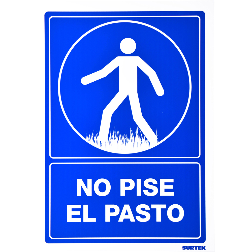 Señal inNo pise el pasto in Surtek
