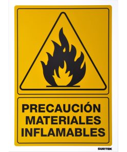 Señal  inMateriales flamables in Surtek