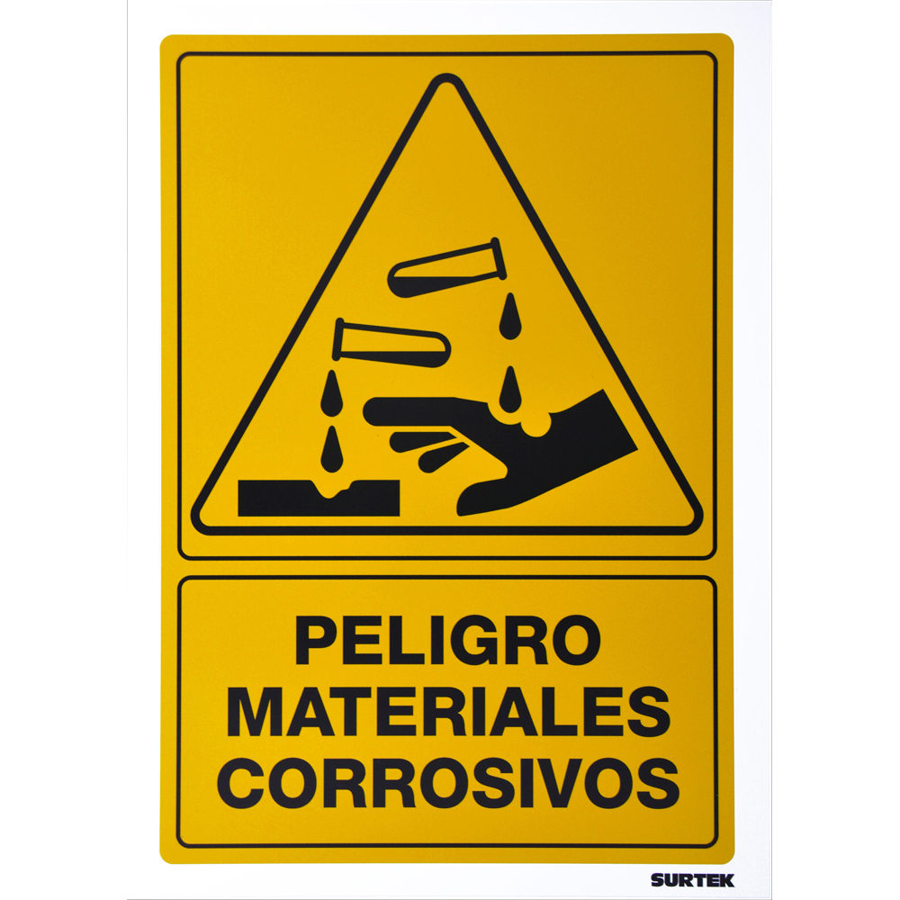 Señal inMateriales corrosivos in Surtek