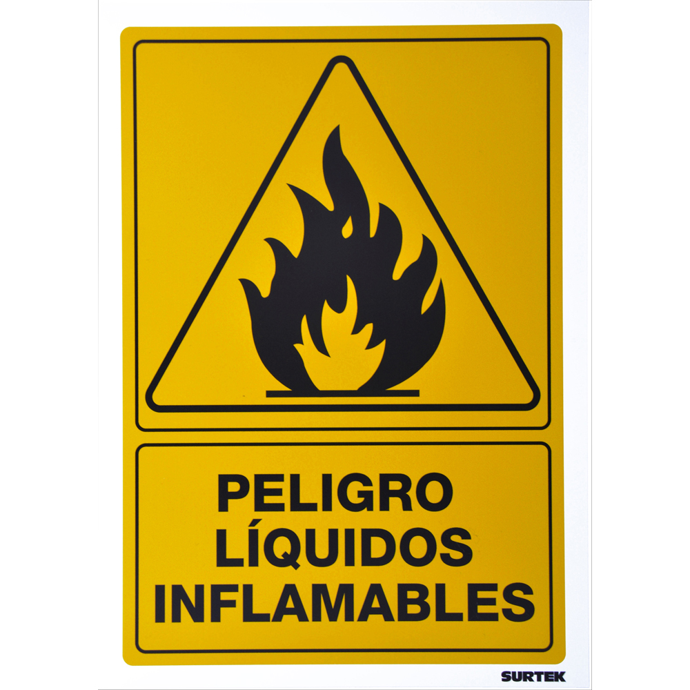 Señal inLíquidos inflamables in Surtek