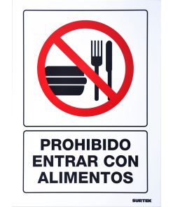 Señal  inProhibido alimentos in Surtek