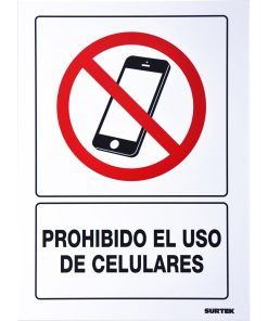 Señal  inProhibido el uso de celulares in Surtek