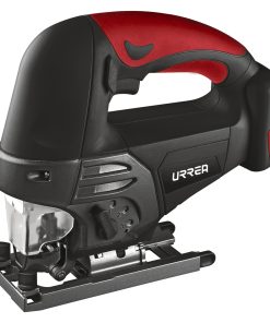 Sierra caladora inalámbrica Urrea con tipo de sierra T y U, velocidad máxima de 2 200 rpm, carrera de 25 mm, voltaje de carga 120 V, voltaje de batería 20 V. Urrea