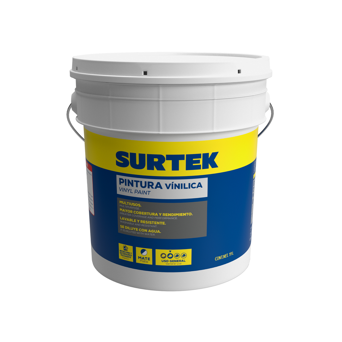 Pintura Vinílica azul marino 19lt Surtek