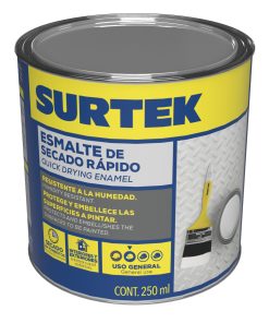 Esmalte de secado rápido negro 250ml Surtek