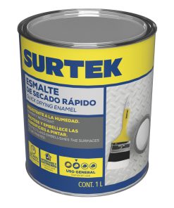Esmalte de secado rápido negro 1lt Surtek