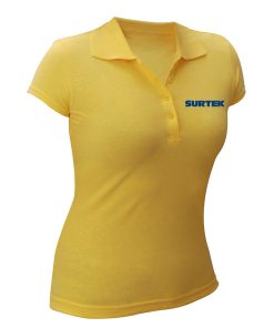 Playera tipo polo para dama Surtek amarilla talla CH Surtek