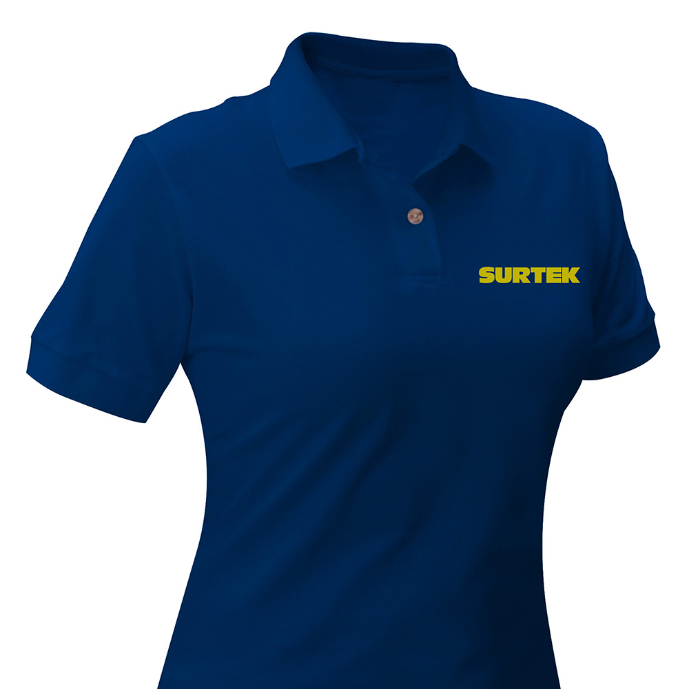 Playera tipo polo para dama Surtek azul talla L Surtek