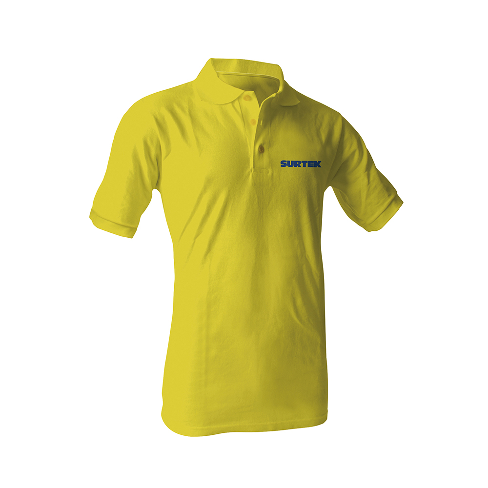 Playera tipo polo Surtek amarilla talla L Surtek