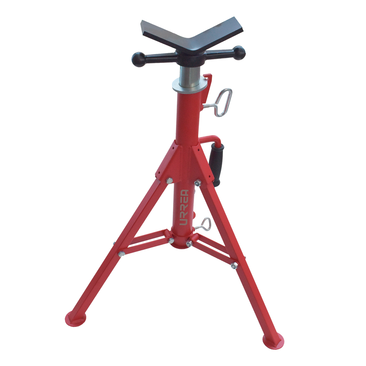 Soporte para tubo con cabezal en V ajustable de 24 in a 42 in