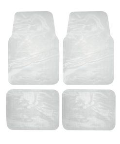 Juego de tapetes para auto, 4 piezas, color transparente