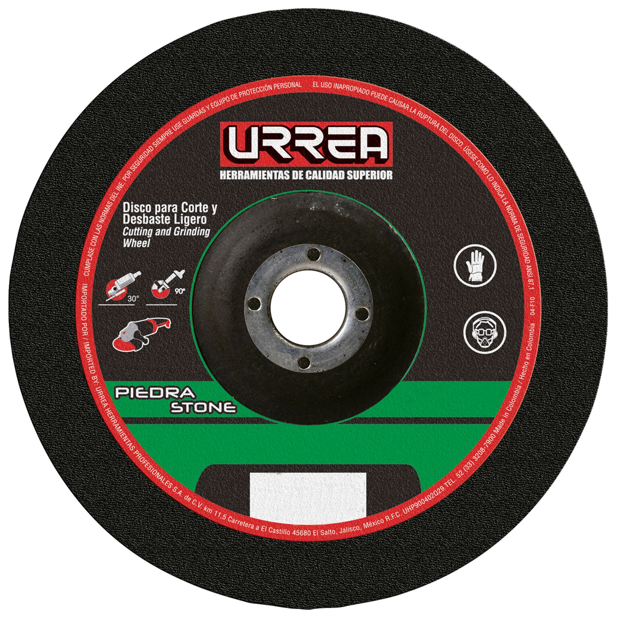 Disco t/27 piedra 9x1/8 in m/pes Urrea