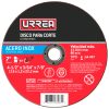 Disco t/1 inox4-1/2x3/64 inm/pes Urrea