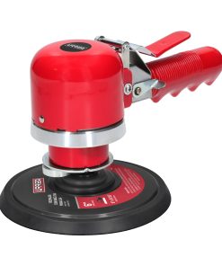 Lijadora neumática de acción doble con lija de 6 in, Velocidad sin carga 10 000 rpm, Diámetro de órbita 3/8 in, presión de trabajo de 90 psi, consumo de aire de 8,9 CFM, conexión de entrada de aire de 1/4 in NPT Urrea