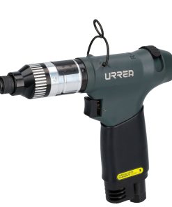Destornillador neumático de torque controlado tipo pistola, con punta hexagonal de 1/4 in, rango de torque de 0.4 a 4.5 Nm, velocidad sin carga de 950 r/min, con función reversible, consumo de aire de 13.4 CFM Urrea