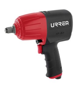 Pistola de impacto neumática con tamaño de cuadro de 1/2 in, capacidad de torque de 1000 ft-lb, velocidad sin carga de 7000 rpm, 1200 impactos por minuto, presión de trabajo de 90 psi, entrada de aire de 1/4 NPT y consumo de aire de 4.8 CFM Urrea