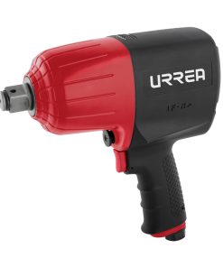 Pistola de impacto neumática con tamaño de cuadro de 3/4 in, capacidad de torque de 1400 ft-lb, velocidad sin carga de 5500 rpm, 1000 impactos por minuto, presión de trabajo de 90 psi, entrada de aire de 3/8 NPT y consumo de aire de 7.5 CFM Urrea
