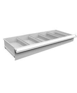 Gaveta para gabinete con entrepaños de 10 cm de alto. Urrea